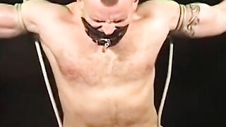 MuscleJockBound.com - Restricted jock enjoys bondage with his balls bound too in a ki