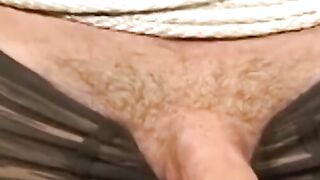 MuscleJockBound.com - Restricted jock enjoys bondage with his balls bound too in a ki