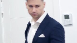 PlayingMen.com - Executive stud disciplines employee with big cock banging and rough
