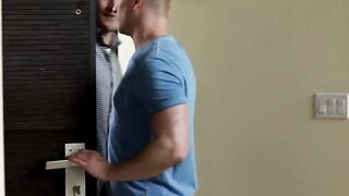 RawNextDoor.com - Horny and cock hungry hunk Bridger Watts ass pounded hard by cute f