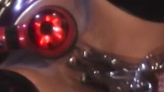 BDSM brunette Cherokee drills with dildo ebony babes pussy