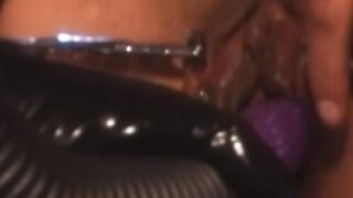 BDSM brunette Cherokee drills with dildo ebony babes pussy