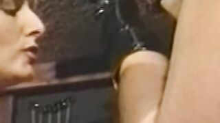 Busty lesbian gets submissive for a spanking by a femdom