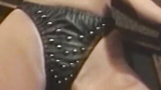 Busty lesbian gets submissive for a spanking by a femdom