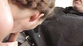 Teen with cute braids gets a punish fuck