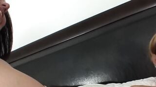 SensualMomma.com - Busty lesbian stepmom wakes up teenager for morning oral sex