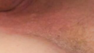 Fat mature man solo jerks off his small cock and cums
