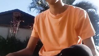 Homemade amateur video of young gay guy masturbating solo