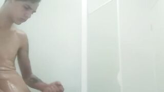 Homemade amateur video of young gay guy masturbating solo