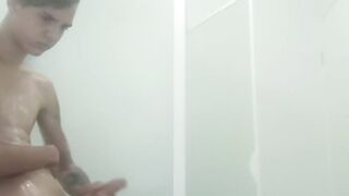 Homemade amateur video of young gay guy masturbating solo
