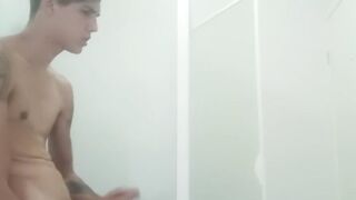 Homemade amateur video of young gay guy masturbating solo