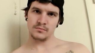 Straight guy works his gorgeous cock and pumps out a load