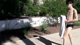 Skinny dude puts a toy in his hungry love hole and he moans