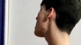 Tattooed gay receives a blowjob before barebacking his twink