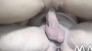 Housewife give blowjob and gets fucked