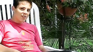 Young Mathiew oozed creamy cum after jacking his fat cock