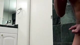 Stroking uncut cock and a pack of cig by horny Jax