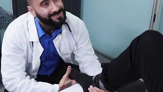 MaleFeetXXX.com - Amone Bane's feet fucked by bearded Rikk York while he jerks off in