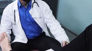 MaleFeetXXX.com - Amone Bane's feet fucked by bearded Rikk York while he jerks off in