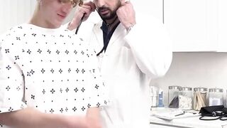Hunky patient Felix Fox sucks big cock to treat his erection problem with doctor Marc