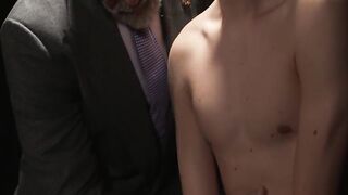 Slim Jack Bailey oozed cum after getting fingered by hot daddy Lance Charger