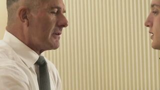 Muscular Matthew Figata doggystyled slim Jack Andram  in a hardcore anal fucking sess