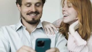 Big tits MILF London River shares a big cock with the redhead young teen