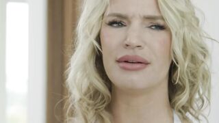 Nasty big tits Rachael Cavalli deep throats a big cock before doggy style