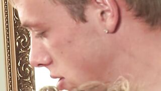 Twinks and jocks are having a nasty bareback foursome