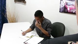 PinoyBoys.com - Horny daddy arrives at the office ready for fucking action with twink