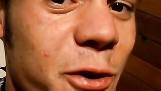 Athletic straight thug jerks off his big cock and cums solo