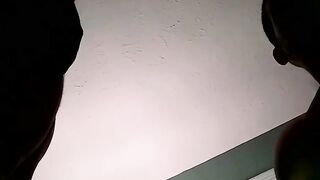 JoeSchmoeXXX.com - Two amateur dudes enjoy raw cock and jerk off together in bed