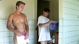 TwinkUndie.com - Kelly's full strip wrestle match and jerk off show with Grant