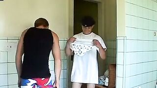 TwinkUndie.com - Kelly's full strip wrestle match and jerk off show with Grant