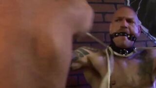 MuscleJockBound.com - Jock's bondage enjoyment with balls bound and cock restrained i