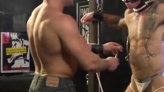MuscleJockBound.com - Jock's bondage enjoyment with balls bound and cock restrained i