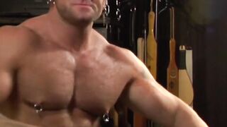 MuscleJockBound.com - Jock's bondage enjoyment with balls bound and cock restrained i