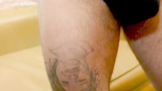 MaskXXX.com - Tattooed ripped stud's hotel room jerk off session goes wild