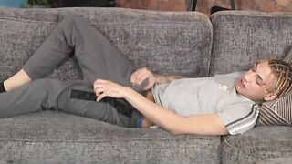 Hunk Jake Ryder wanks himself off while caressing and fondling his body and nipples