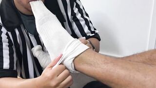MaleFeetXXX.com - Luca R's feet worshipped and soles sniffed by jock Dan Edwards' eag