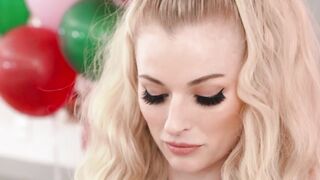 Adorable blonde  milf Hyley Winters is orally pleasured and fucked in live show
