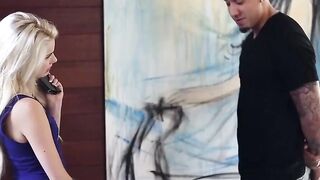 SmallGirlsInPorn.com - Cutie Henley Hart stuffs her mouth with a gigantic dick and ga