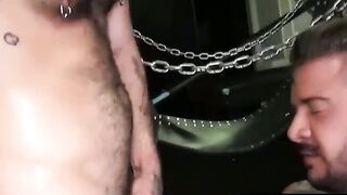 TwinkStrokes.com - Sexy big bears rough it up hard raw meat in a evil dungeon