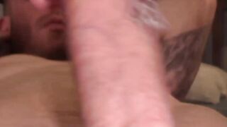 Young stud enjoys sucking a big dick and barebacking