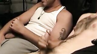 Str8Seduction.com - Cute butt pirate shows his big fat cock and starts wanking vigoro