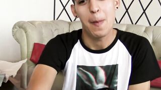 SayUncleNetwork.com - Small-framed Latino twink's journey to gay with cock sucking