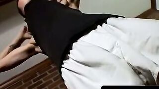 ToesXXX.com - Wiley's cum load splash over his enticing, bare naked feet