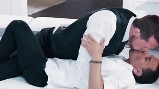 MaleNoir.com - Handsome businessman gets his ass plowed by young hunky black stud har