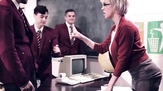 PornTaboos.com - Kinky blonde MILF's pussy fucked hard in a wild group sex orgy