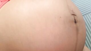 Extremely pregnant Japanese gyaru first and only JAV clip